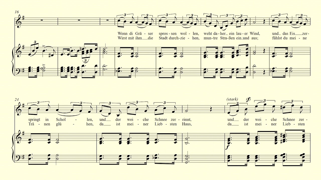 Wasserflut &ndash; Schubert &ndash; accompaniment in E minor