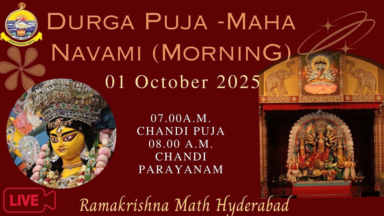 Watch Durga Puja - Maha - Navami (Morning)