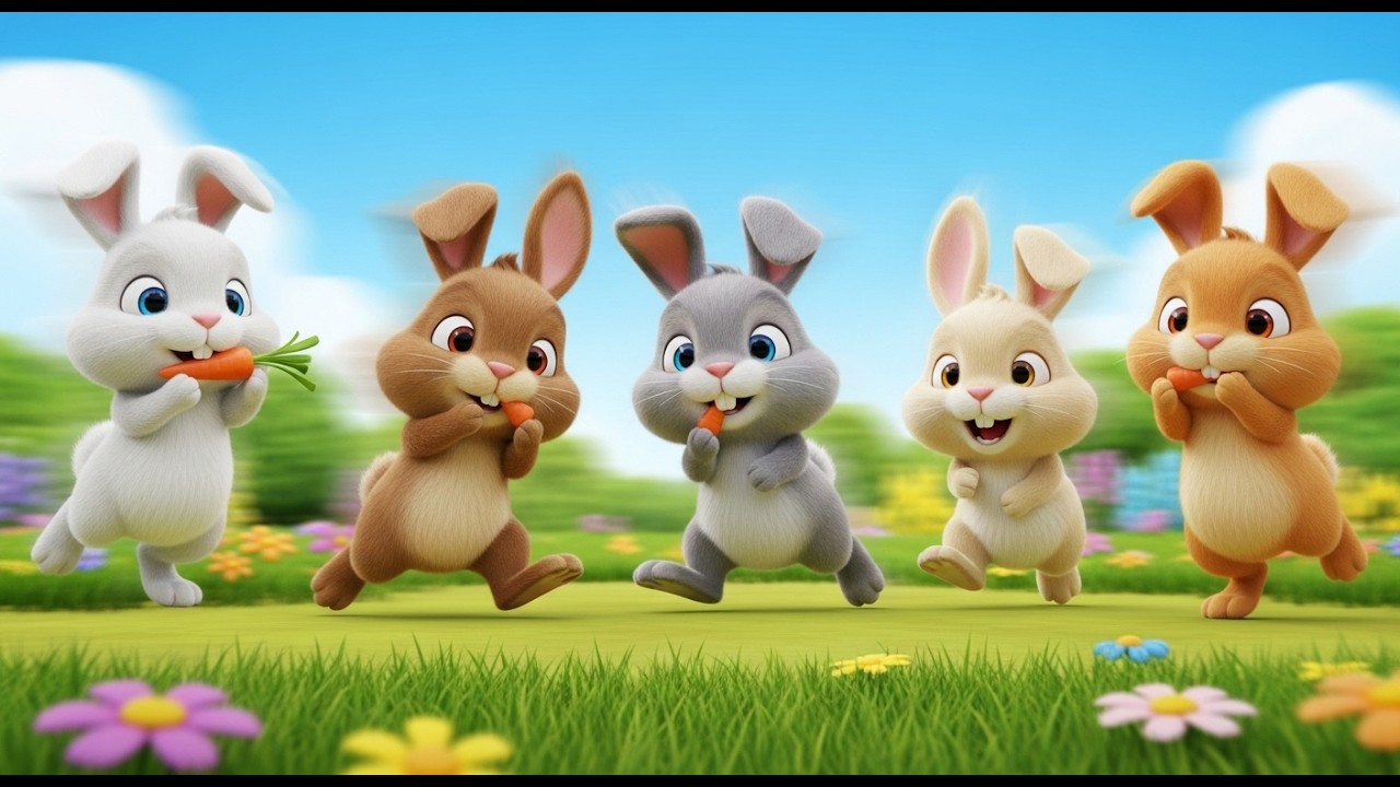 Cinco Filhotes de Canguru Skip Skip Skip | Rimas Infantiles y Canciones para Niños