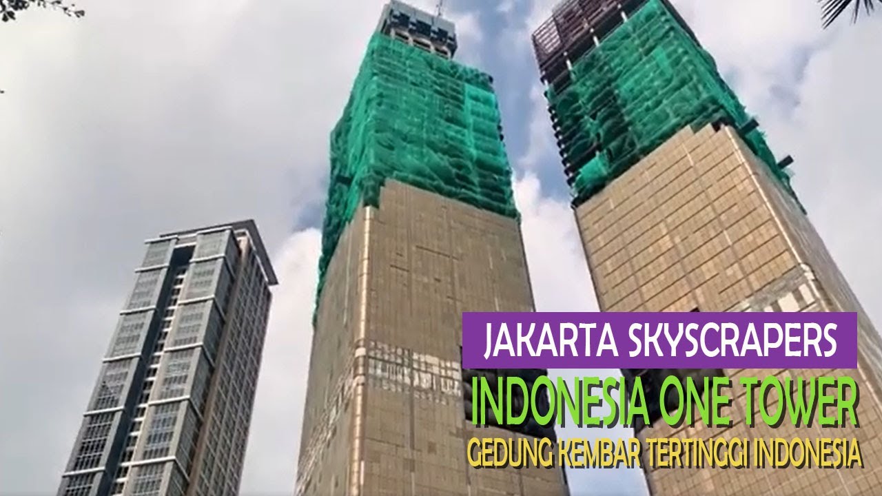 Indonesia One Tower , Gedung Kembar Tertinggi Indonesia dari Anjungan halte kapal Bundaran HI