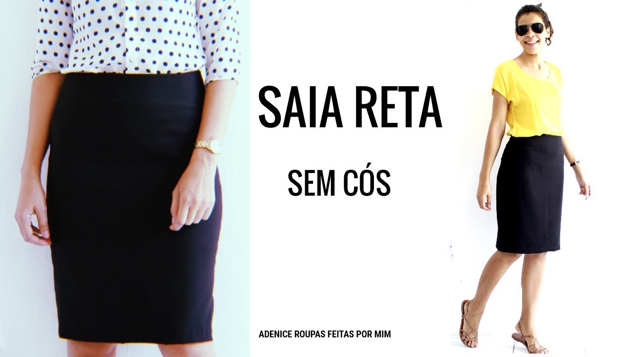 COSTURE SAIA SEM CÓS MUITO FÁCIL