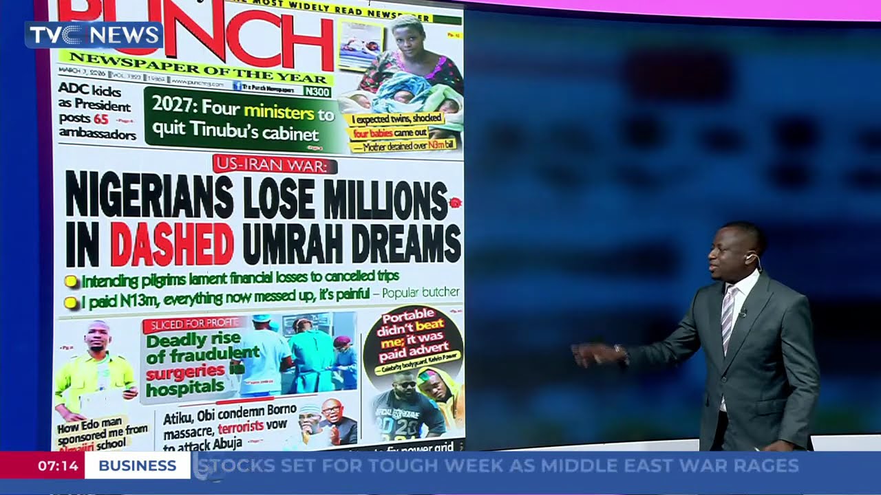 TVC Newspaper Review:  Don’t Succumb to Fear, Tinubu tells Nigerians
