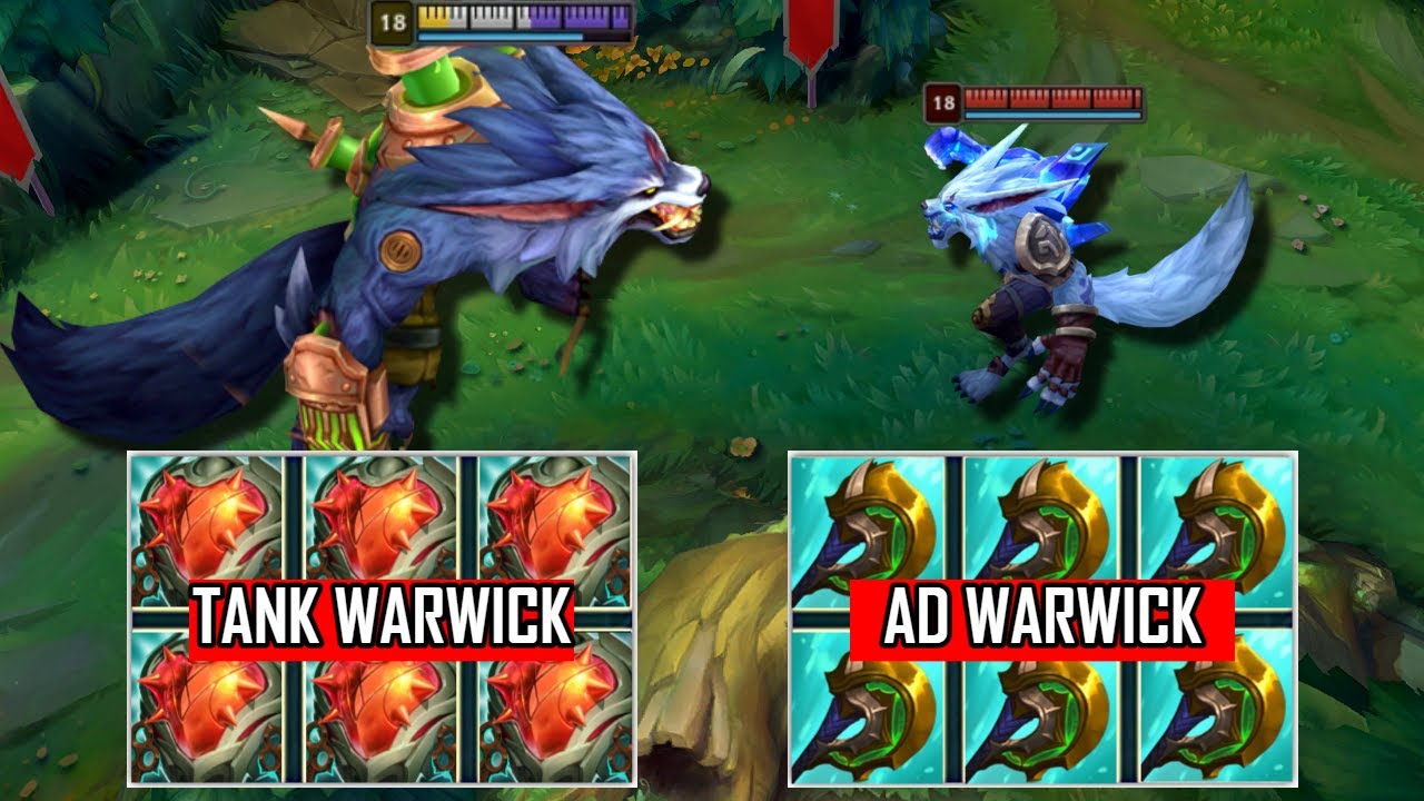 TANK WARWICK vs AD WARWICK FULL BUILD FIGHTS & Best Moments!