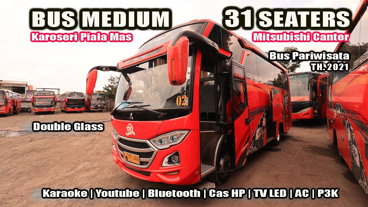 Bus Medium 31 Seaters (tempat duduk) | Bus Pariwisata |  Untuk Rental Perjalanan Dan Wisata