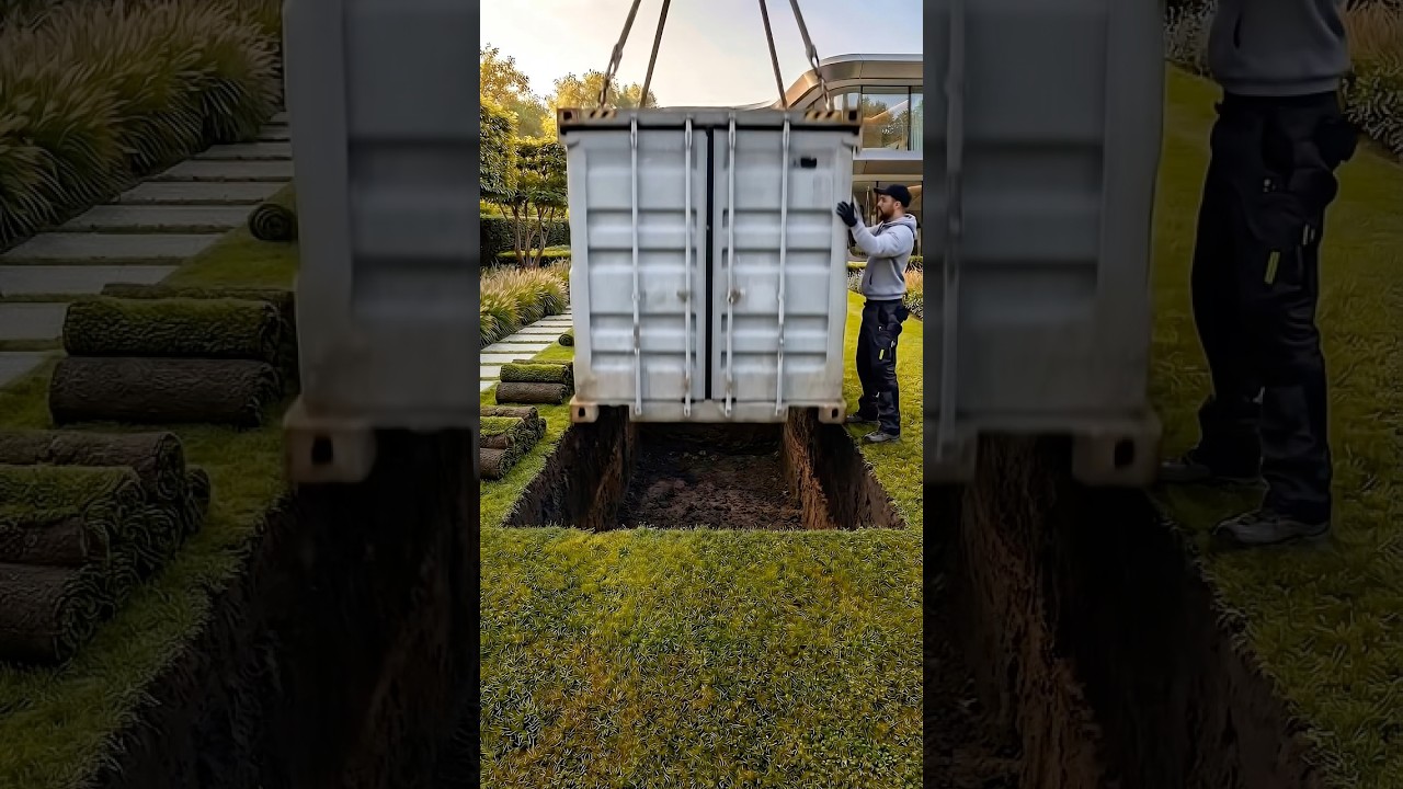 I Build Hidden underground Cinema from container🎞️😱 What Film would you play here? 🤓