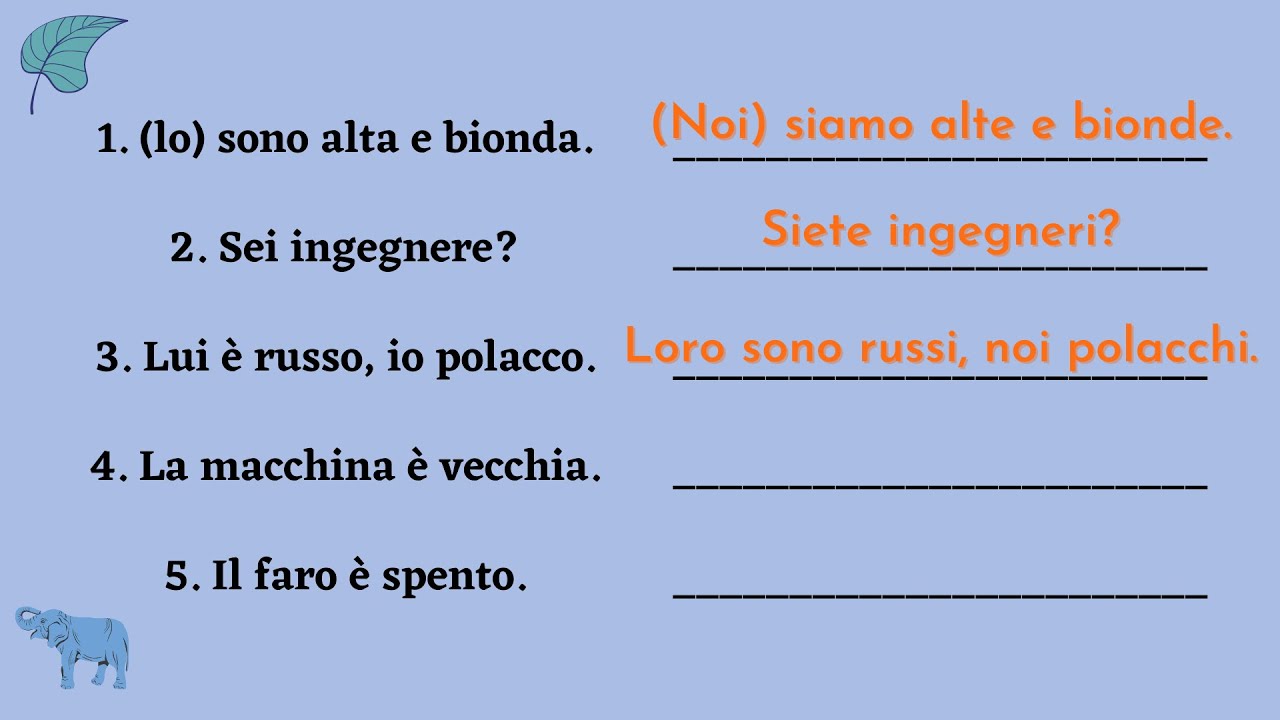 Italian how to form the plural | Nouns, adjectives and verbs | Level A1 | Learn italian free lessons