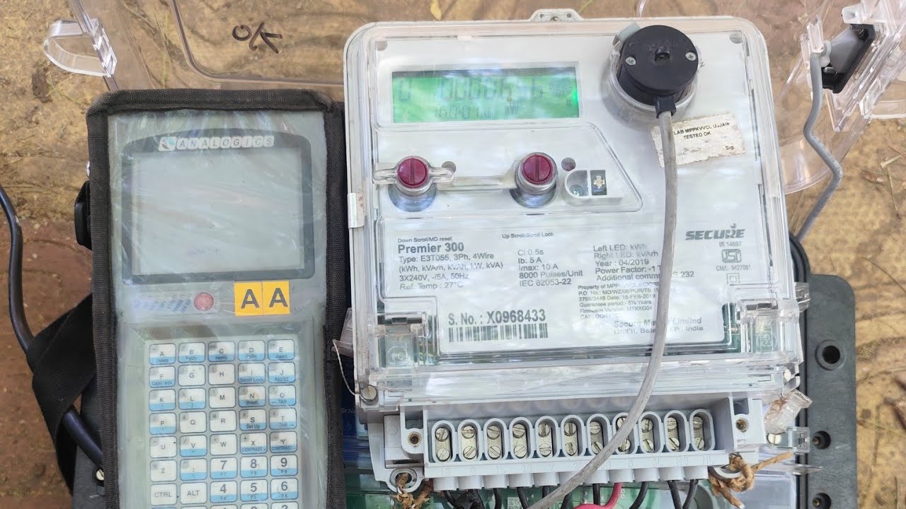 Secure/ genus 3 phase meter  AMR anaologic machine  #sands1010 #mpeb #mpkvvvcl #electronic #election