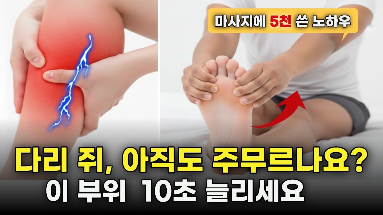 밤에 다리 쥐나서 깨는 분들.당황하지 말고 여기만 늘리세요 즉시 풀립니다