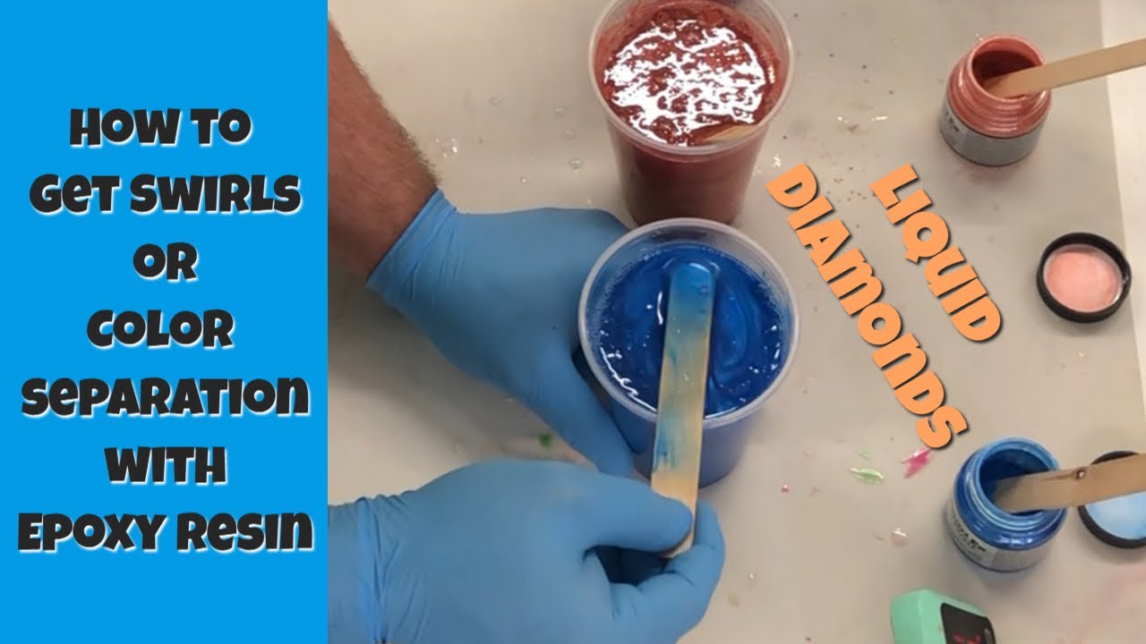 Color Separation with Liquid Diamonds Epoxy Resin