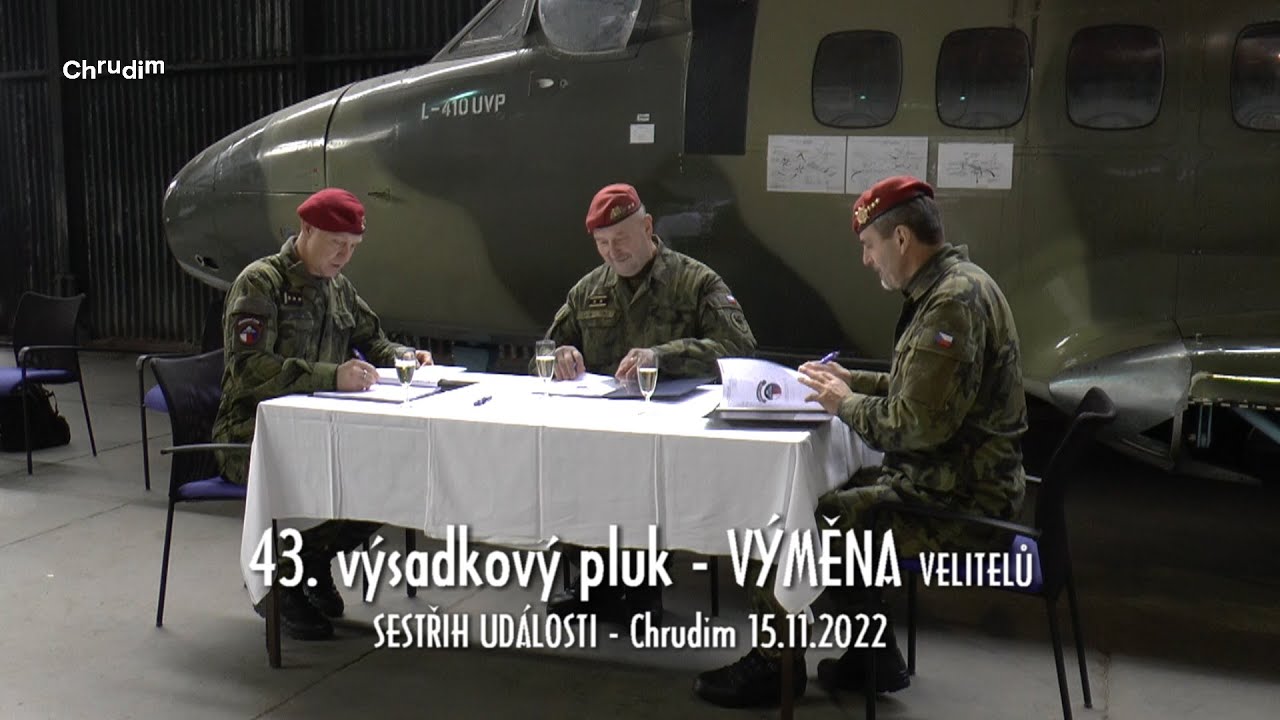 43. výsadkový pluk - VÝMĚNA VELITELŮ - Chrudim 15.11.2022