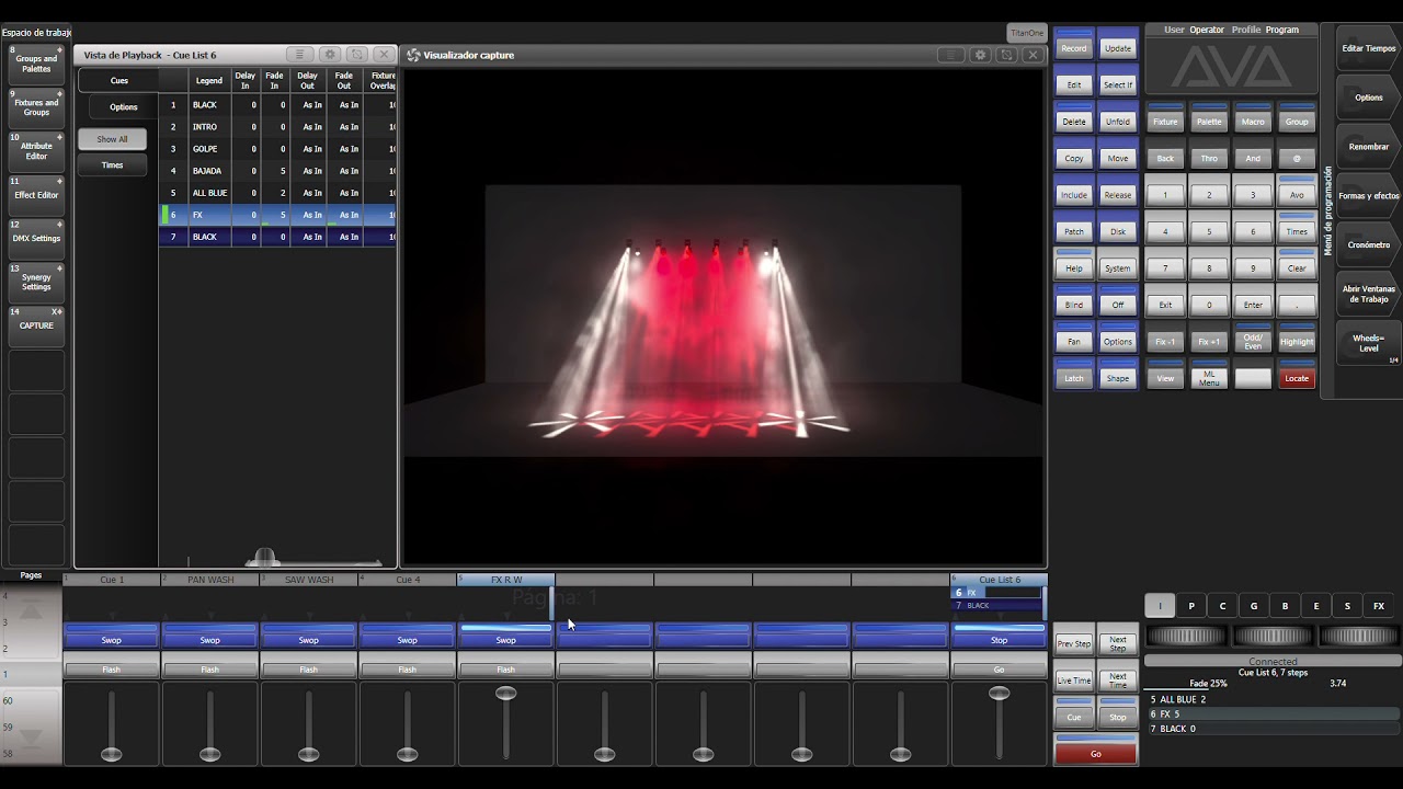 Practica Clonar Fixtures en un show  Avolites Titan V.15