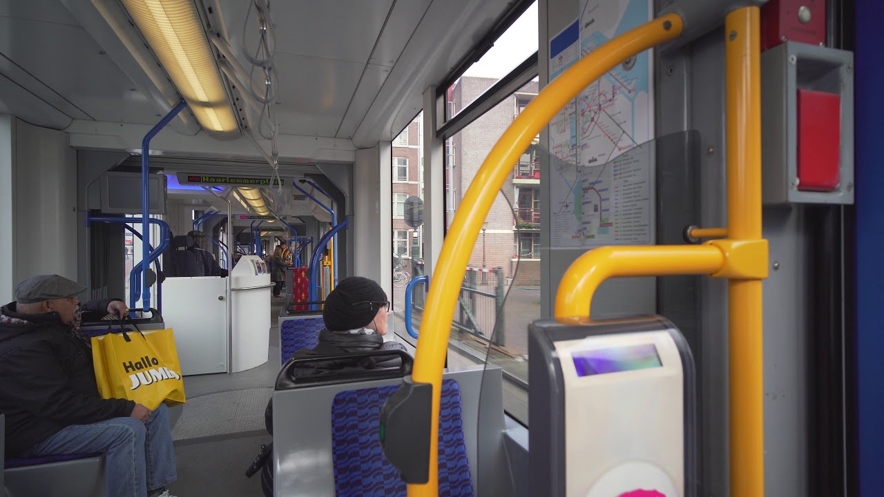 Netherlands, Amsterdam, tram 3 ride from Overtoom to Haarlemmerplein