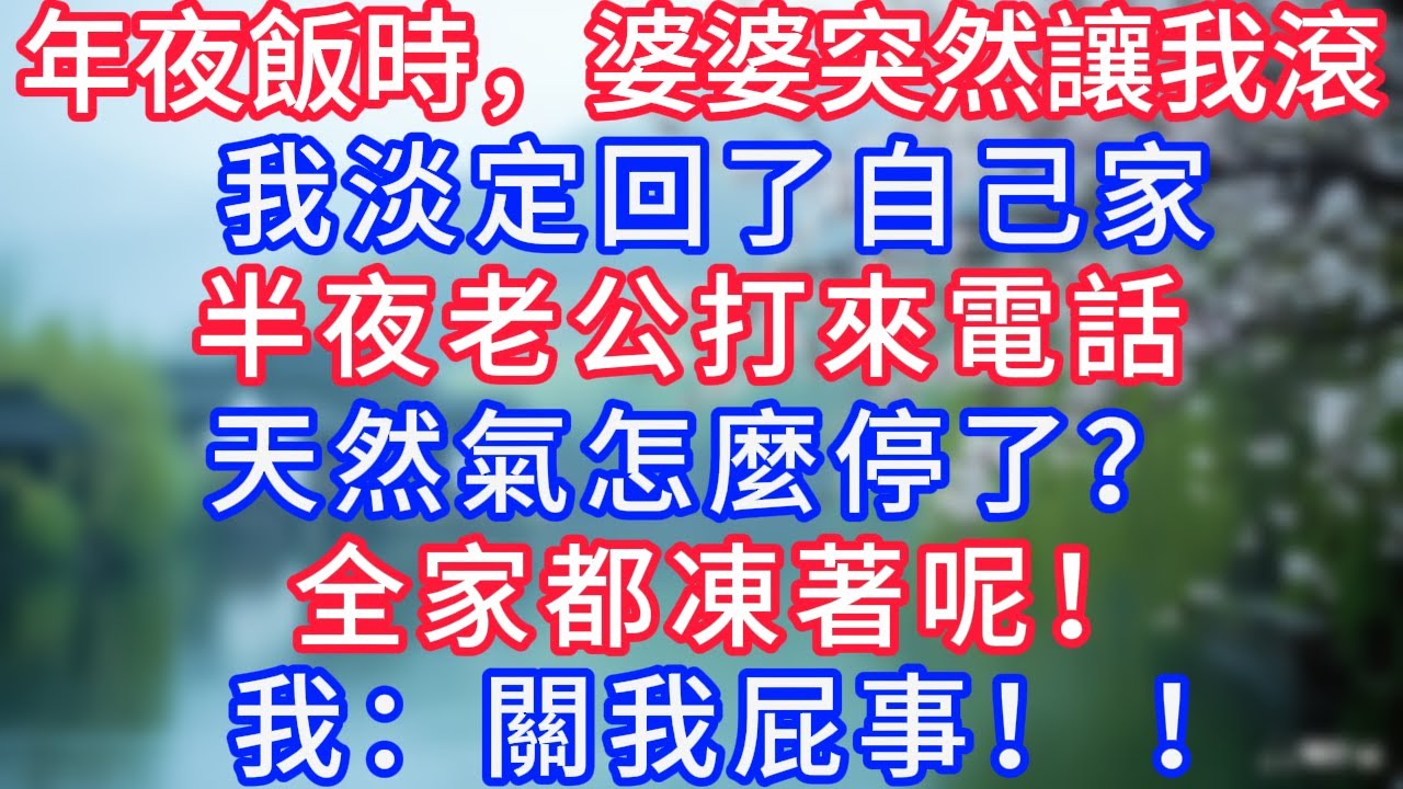 年夜飯時，婆婆突然讓我滾，我淡定回了自己家，半夜老公打來電話：天然氣怎麼停了？全家都凍著呢！我：關我屁事！ ！#深夜淺讀 #夜讀人生 #岁月温情 #情感故事 #講故事 #幸福生活