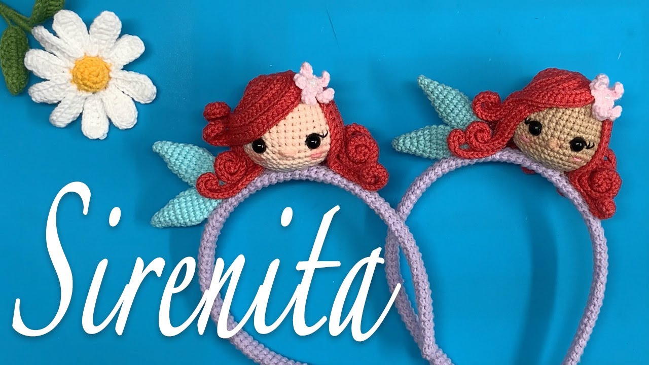 Diadema de crochet the sirenita (Parte 2)