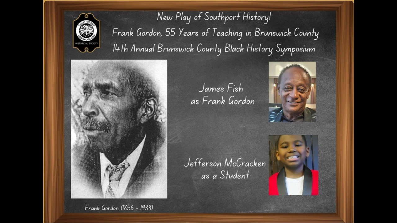 Professor Frank Gordon: Portrayal by James Fish at the 14th Brunswick County Black History Symposium