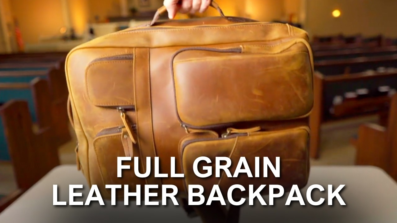 Full-Grain Leather Backpack That Holds Everything!