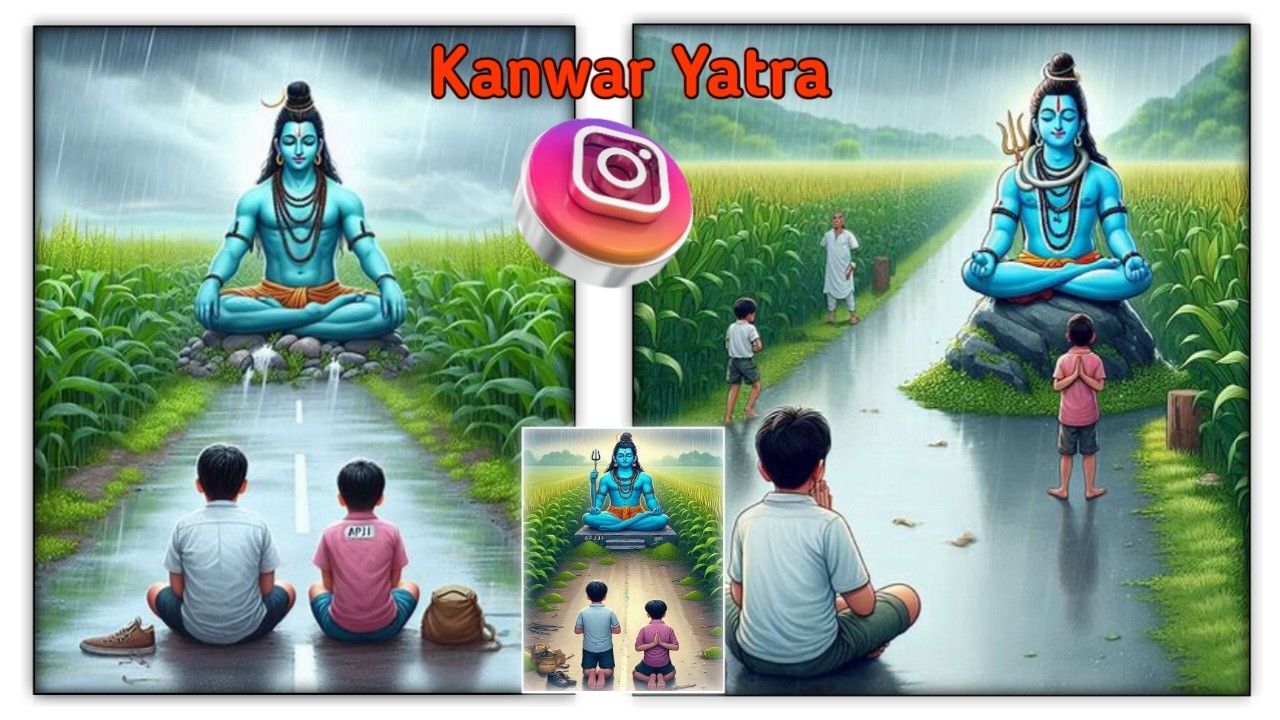 कांवड़ यात्रा 🔱🚩 Photo Editing  💯%Viral kanwar yatra bing image creator bing ai image generator