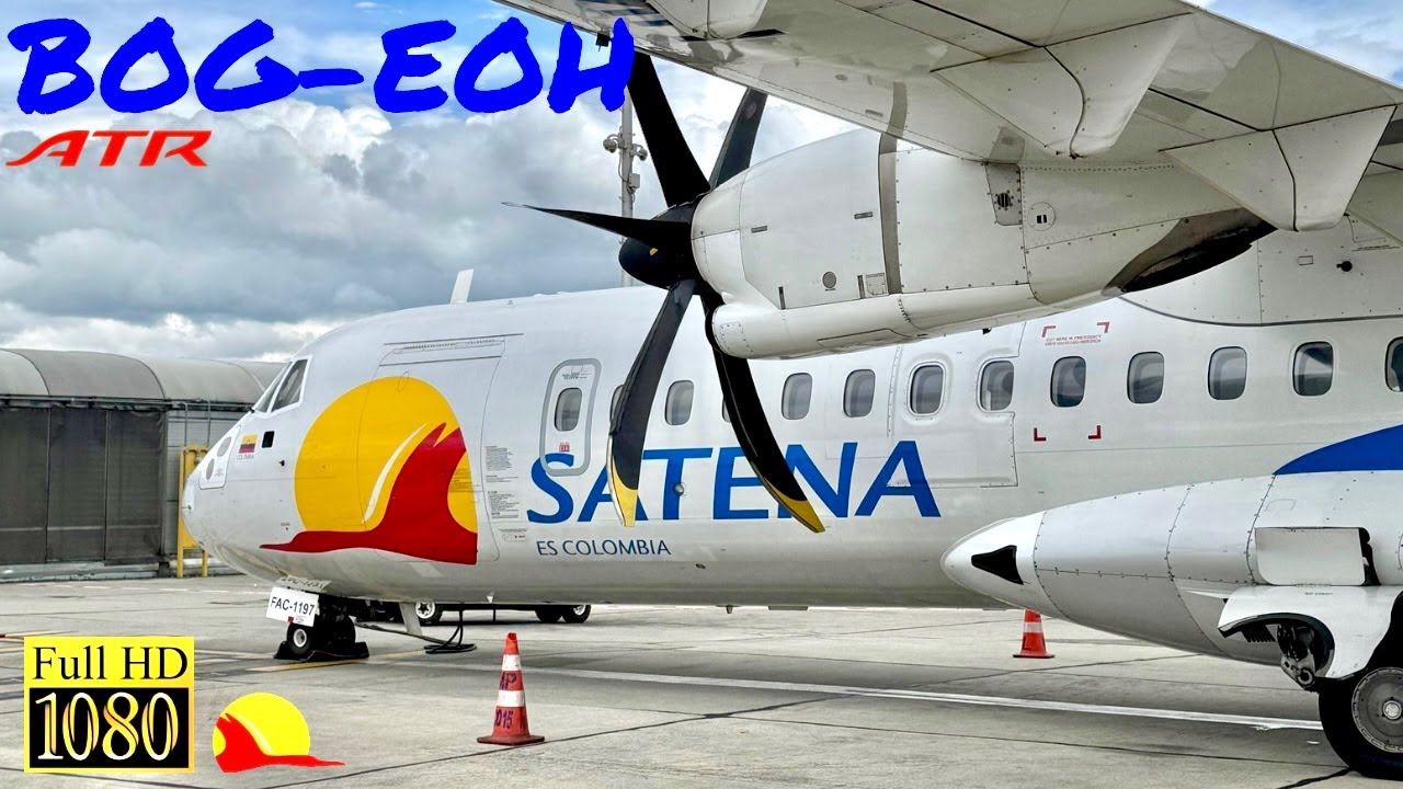 |TRIP REPORT| SATENA ATR 72-600 | Bogotá - Medellín | Impresionante Llegada al Olaya Herrera |HD|