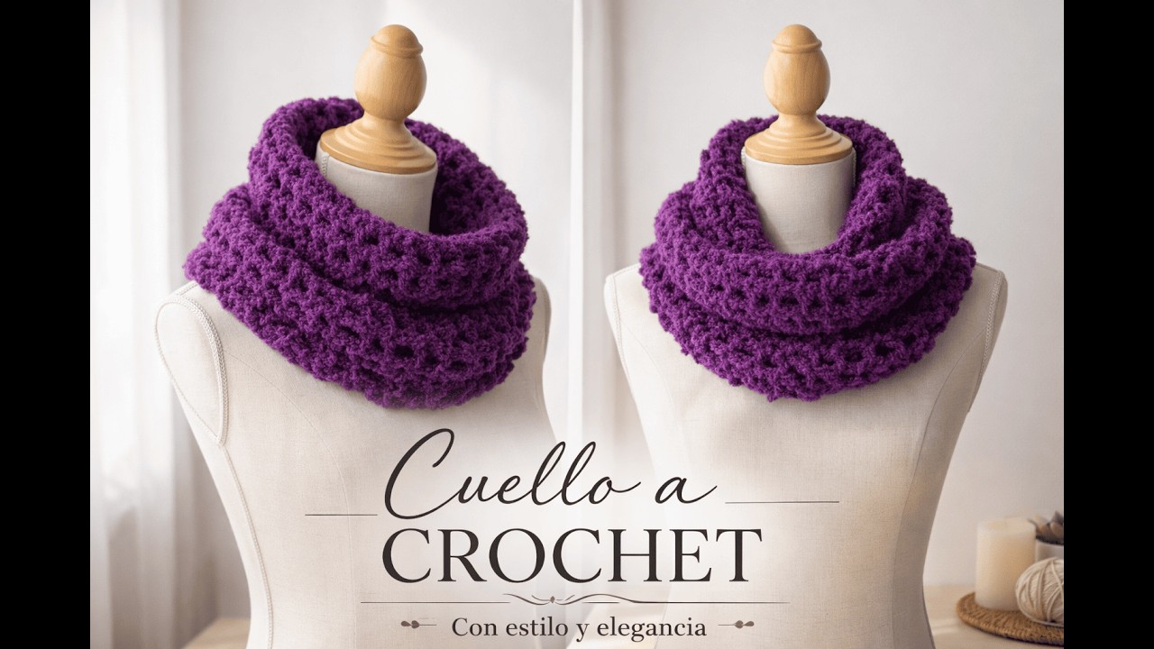 Como tejer Cuello en  dos agujas paso a paso  - scarf infinity