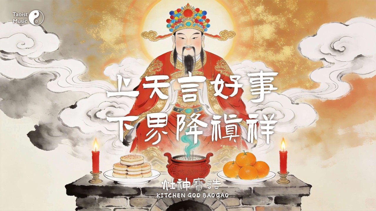 臘月廿三祭灶神，灶王爺恩護家宅，滌蕩穢氣！祈願灶王爺“上天言好事，下界降禎祥”！Taoist Litany to the 