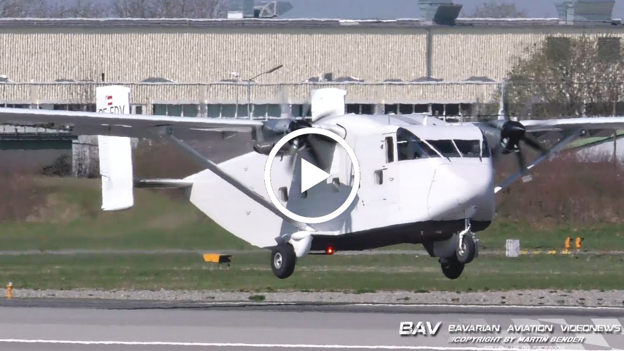 Short SC7 Skyvan - Pink Aviation Services OE-FDV - takeoff at Memmingen Airport