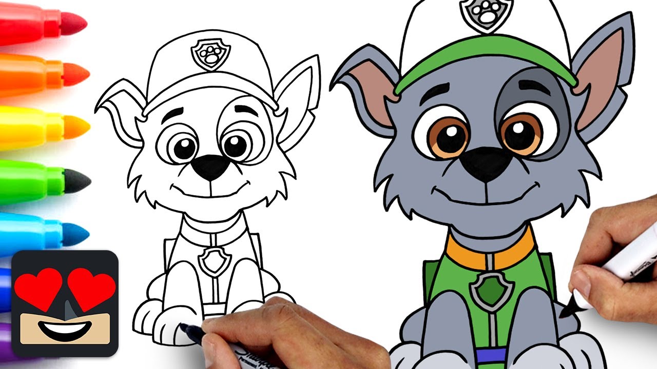 How To Draw Rocky | Paw Patrol