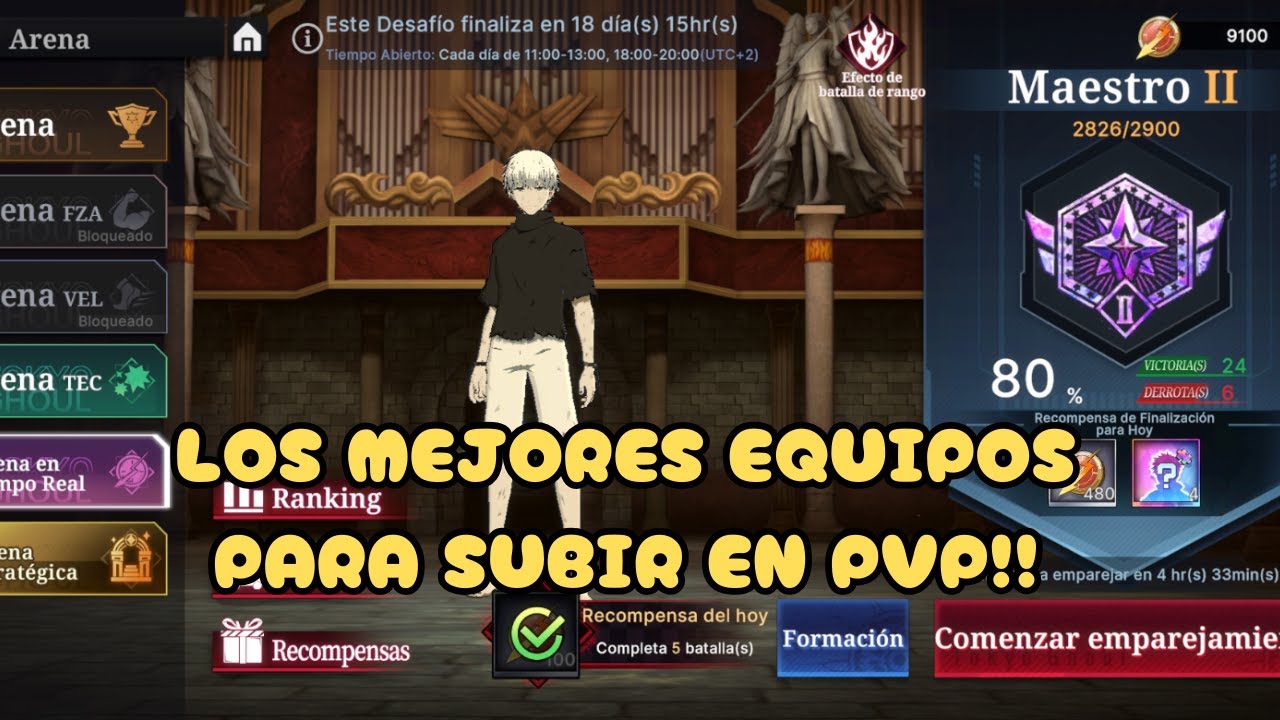 LOS MEJORES EQUIPOS PARA SUBIR DE RANGO EN PVP!! 🔝🏆 | TOKYO GHOUL BREAK THE CHAINS |