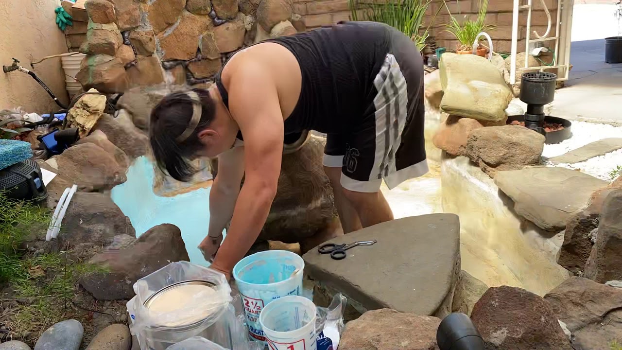 Koi pond newbie putting pond shield Pt 1