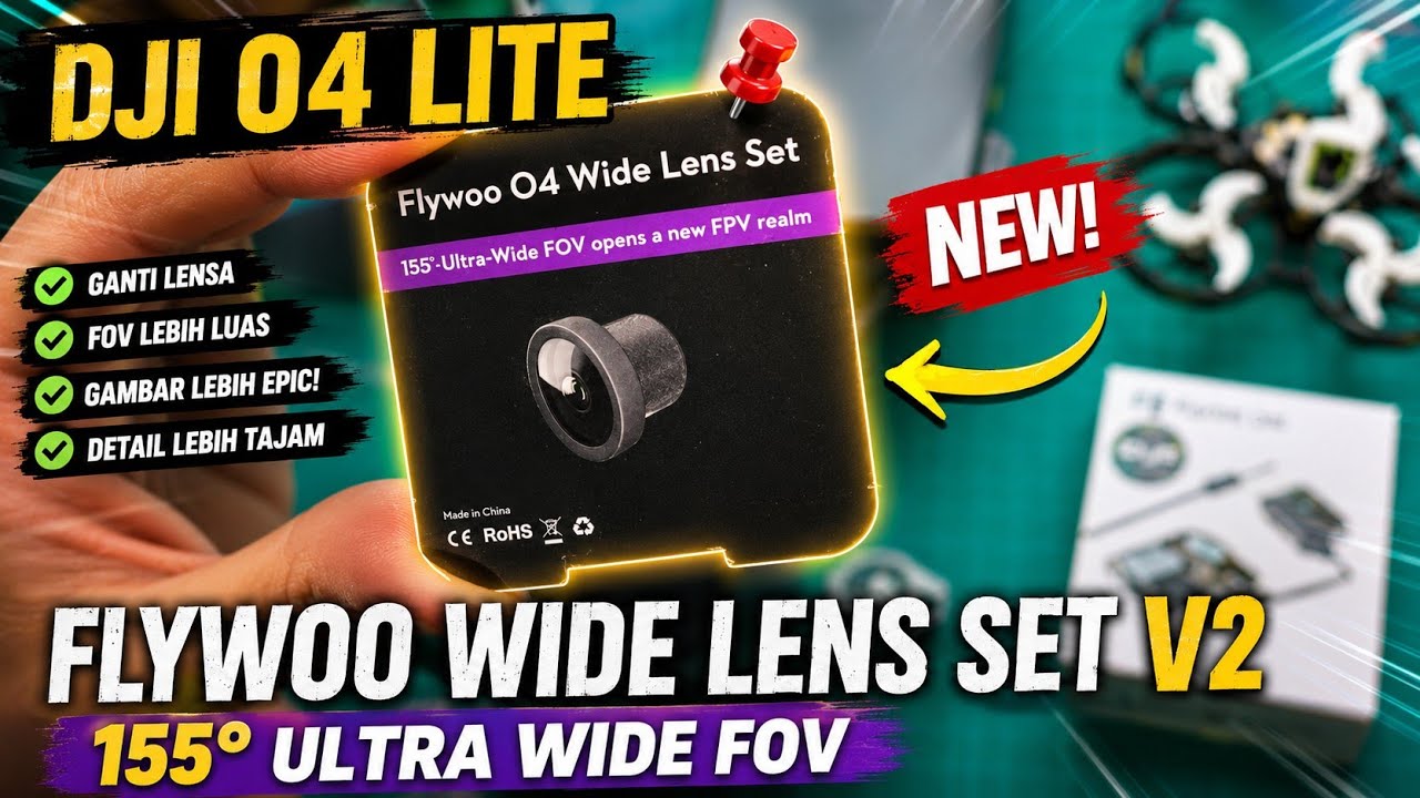 Replace DJI O4 Lite Stock lens with Flywoo Wide Lens Set V2 
