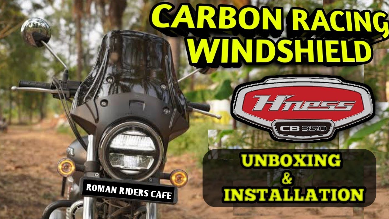 Carbon Racing windshield installation on Honda h'ness cb350 | #hnessmodify #hnessvisorinstallation