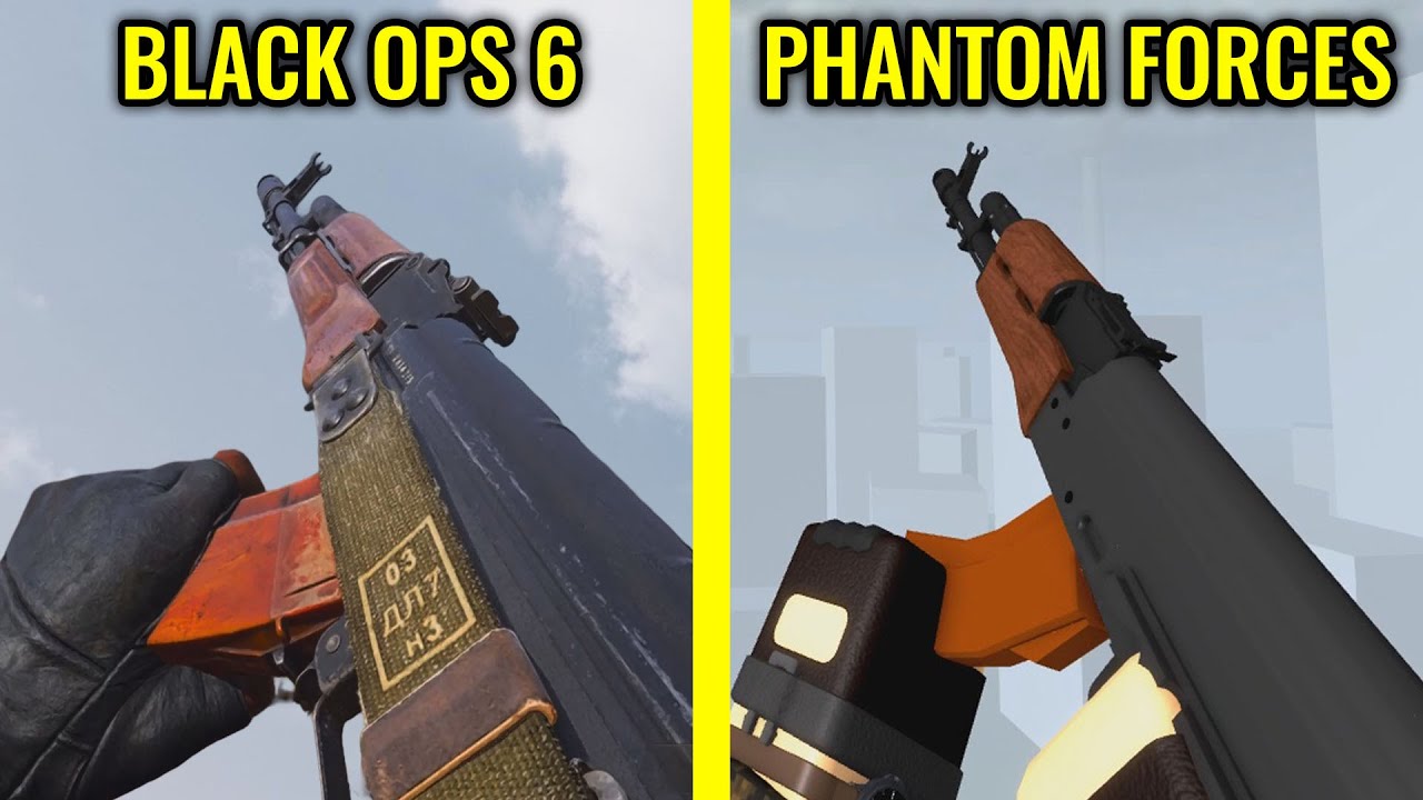 COD Black Ops 6 vs Roblox Phantom Forces - Weapons Comparison