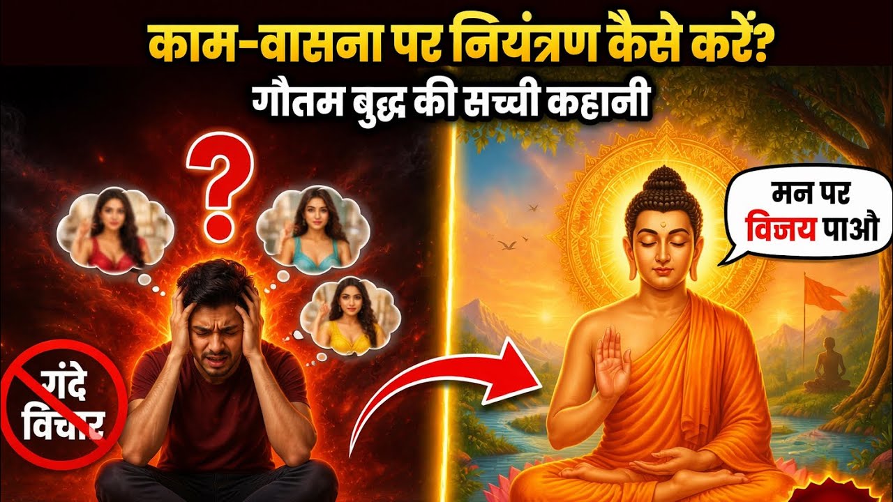 काम-वासना पर नियंत्रण कैसे करें? 😨 | गौतम बुद्ध की सच्ची कहानी | Mind Control Buddha Wisdom