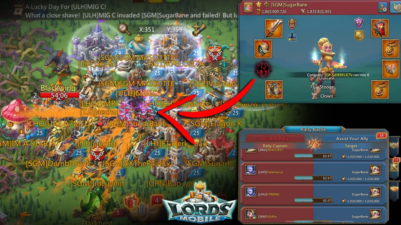 SUGARBANE VS. 18 LH Rallies | Kingdom 654 - Lords Mobile