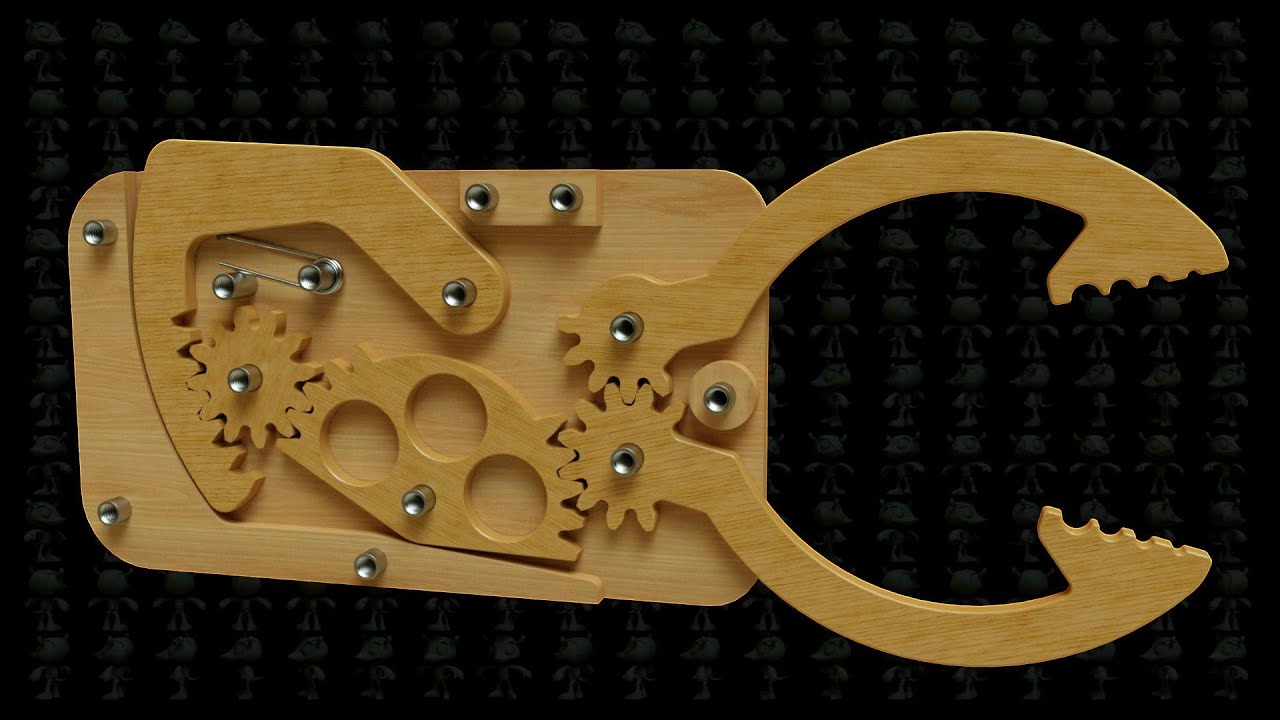 Laser Cut Geared Claw I Mechanism