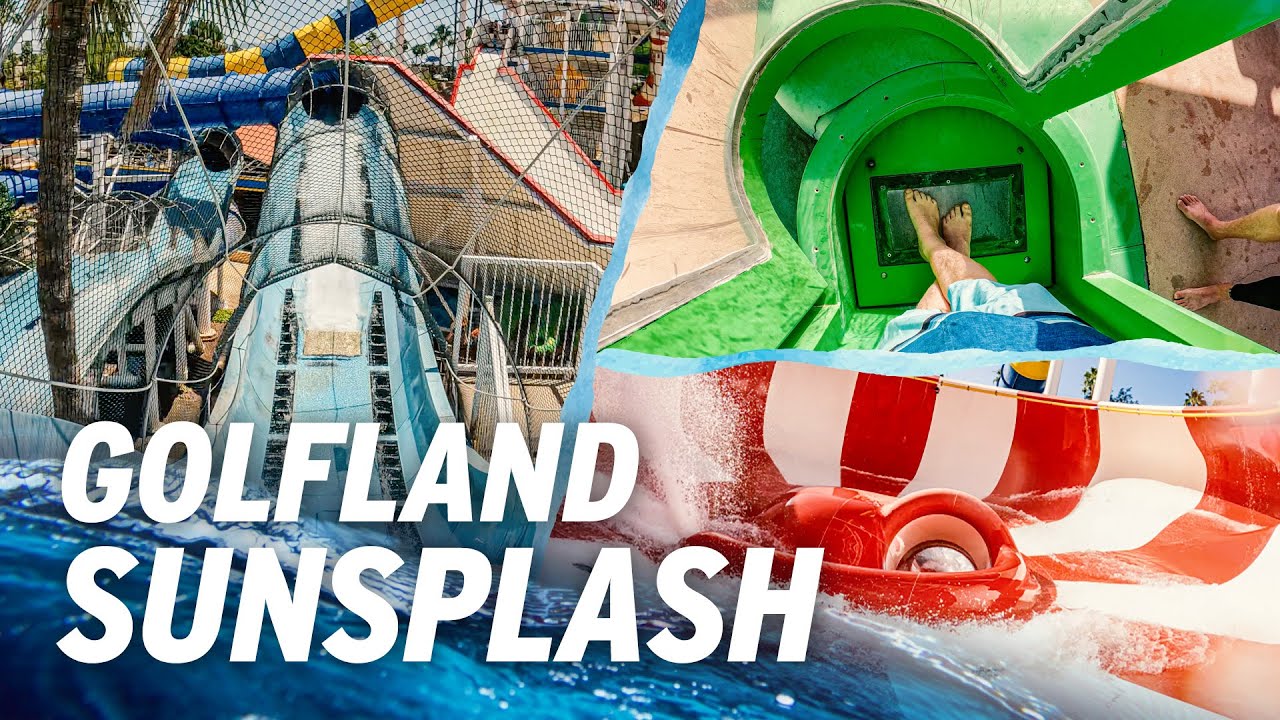 All Water Slides at Golfland Sunsplash Mesa, Arizona [4K POV]