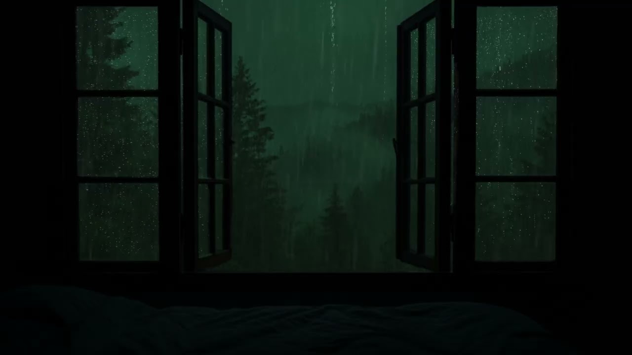 Gentle Forest Rain at Night | Soothing Rain Sounds for Deep Sleep, Relaxation, and Insomnia Relief