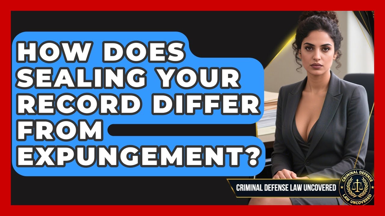 How Does Sealing Your Record Differ From Expungement? - Criminal Defense Law Uncovered