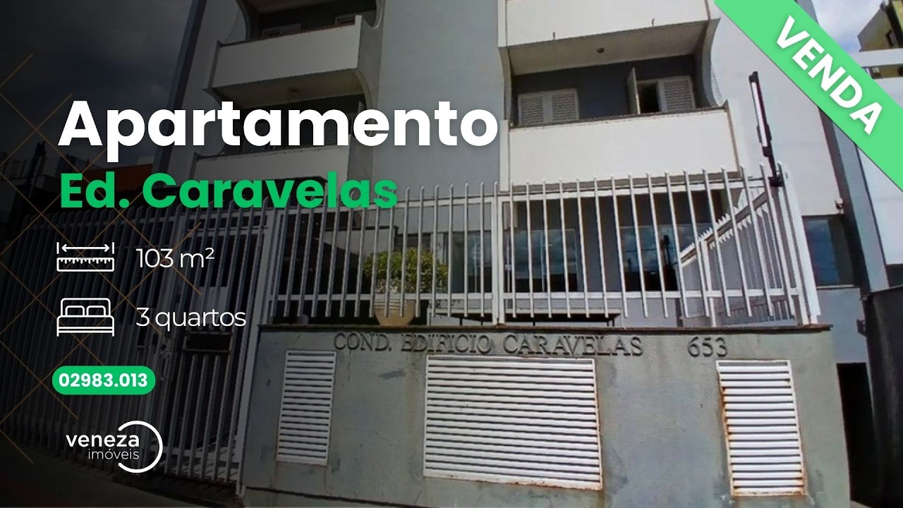 Apartamento a venda no centro de Londrina, Ed. Caravelas.