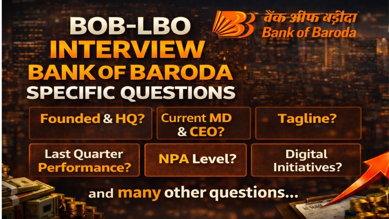 (Part -1) Bank of Baroda Specific LBO Interview 2025-26 [Questions & Answer] | #boblbo #interview