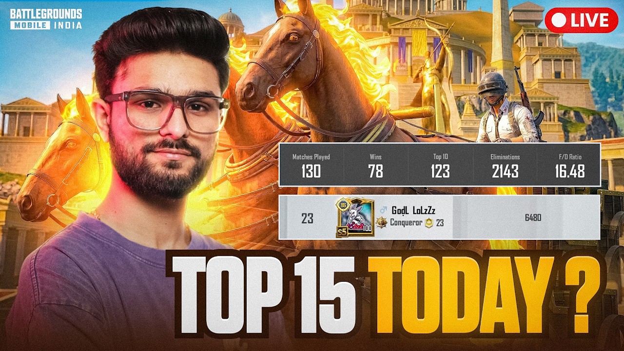 CLOSE TO TOP 15  | CONQUEROR RANK PUSH | BGMI LIVE #iQOORankPush