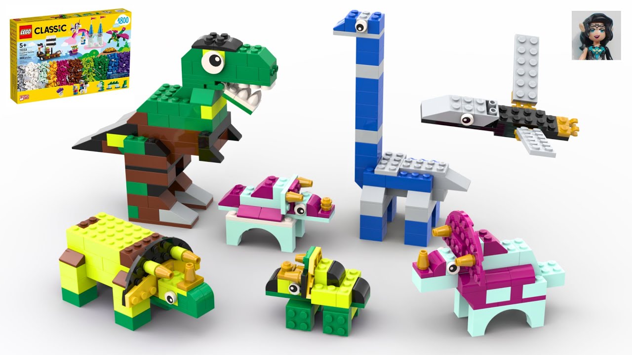 7 DINOSAURS Lego classic 11033 ideas How to build
