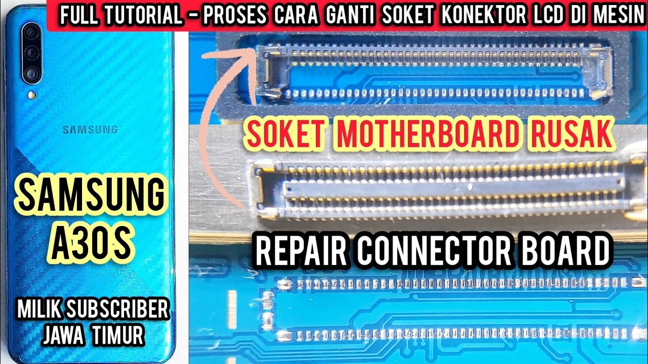 SAMSUNG A30s SOKET MOTHERBOARD AMBROL ‼ BONUS...Review LCD ORI AMOLED DARI COPOTAN ‼