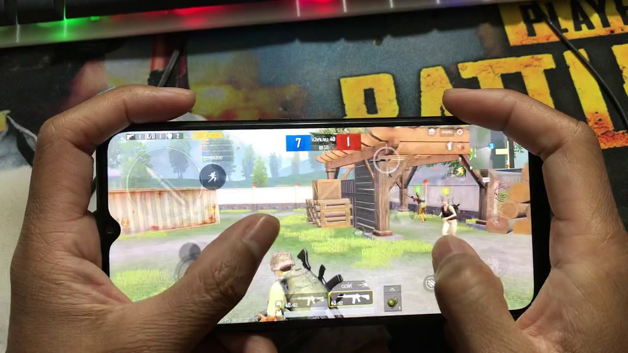 Oppo a31 2021 Pubg Mobile test gameplay full handcam 4 Finger