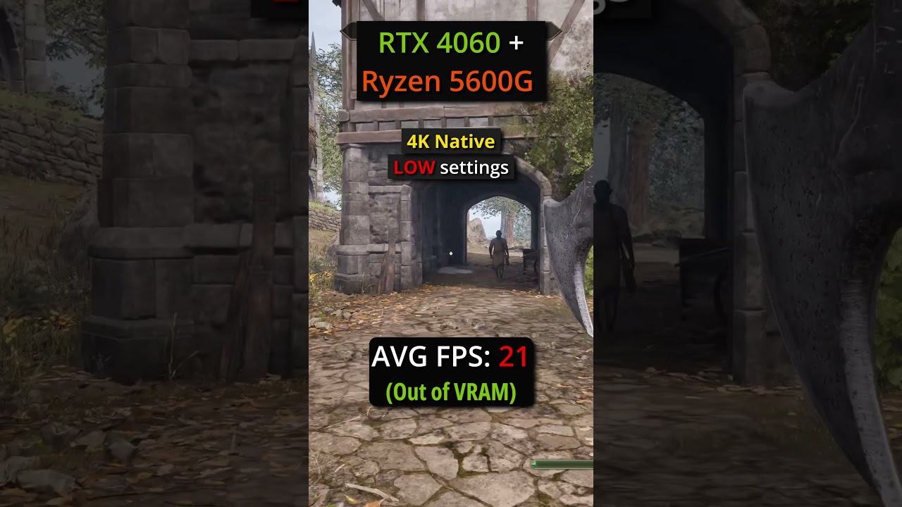 Oblivion Remastered | 4K Native vs 4K DLSS Performance - RTX 4060 + 5600G FPS Test! 