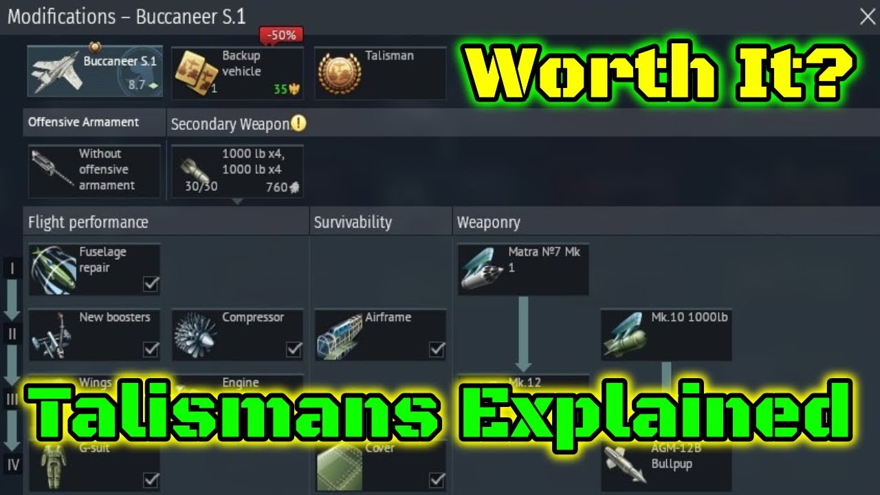 Talismans Explained [War Thunder]