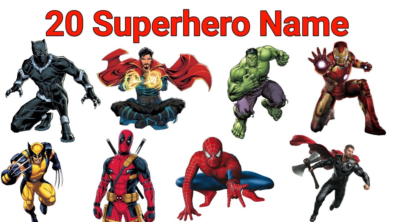 20 Superhero Names | सुपरहीरो के नाम English and Hindi | Kids Education Video | Learn Superheroes