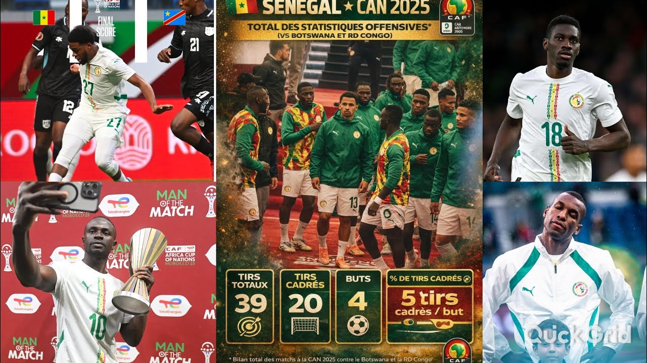 Statistiques effrayantes du S&eacute;n&eacute;gal! Ibrahima Mbaye, la Lumi&egrave;re, Sadio record! Jackson et Isma&iuml;la