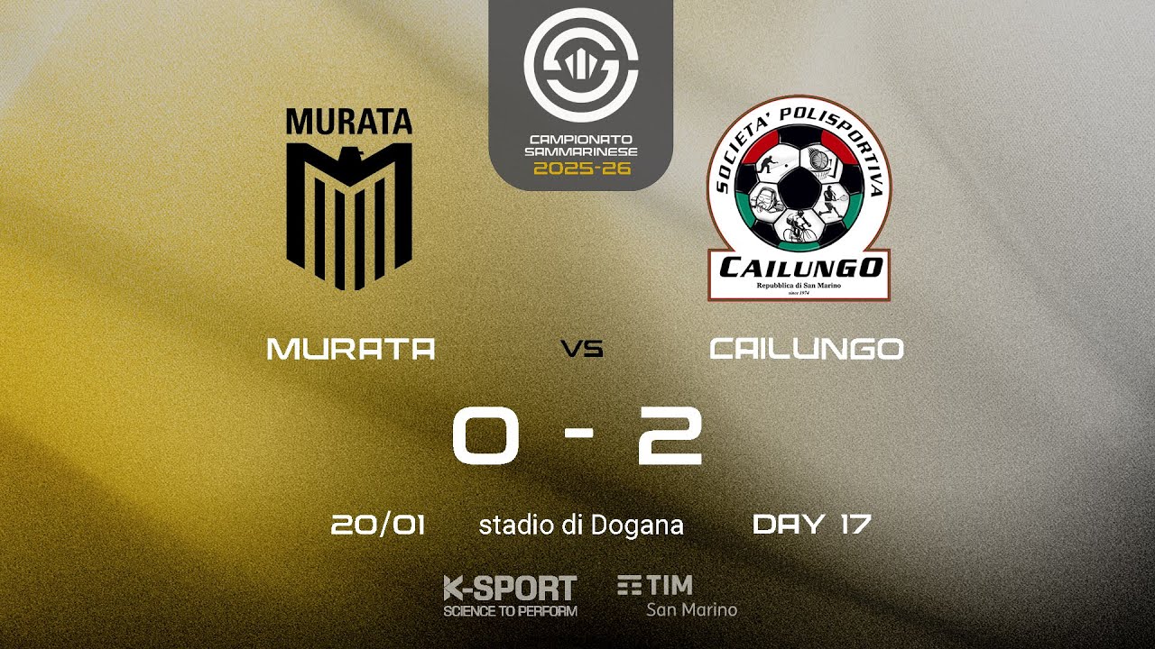 Campionato Sammarinese 2025-26, 17. giornata | HL Murata - Cailungo 0-2