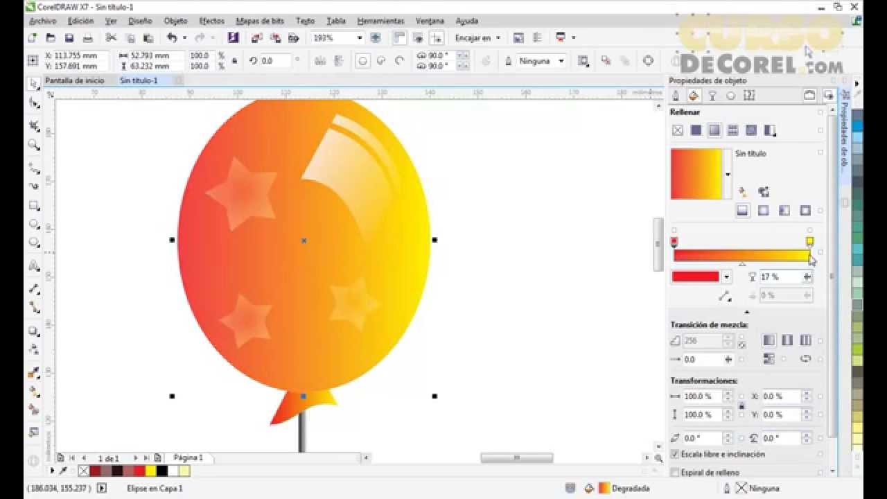 Diseña en Corel Draw X7 unos Globos Transparentes