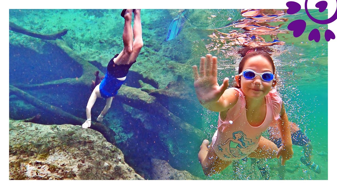 MERGULHEI COM A VICTORIA NA CAVERNA DA LAGOA AZUL EM ORLANDO NA FLÓRIDA - BLUE SPRING FLÁVIA CALINA